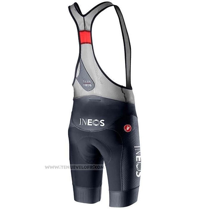 2021 Maillot Cyclisme Ineos Grenadiers Fonce Bleu Manches Courtes et Cuissard
